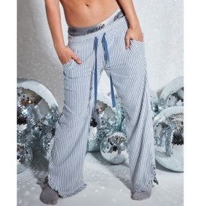 High waisted ruffle pajama pant